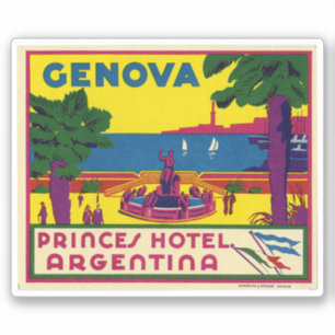 Princes Hotel Argentina Genova  Sticker