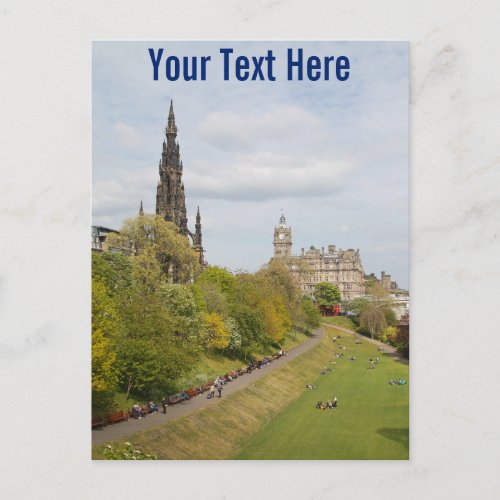 Princes Street Gardens Edinburgh Scotland Postcard