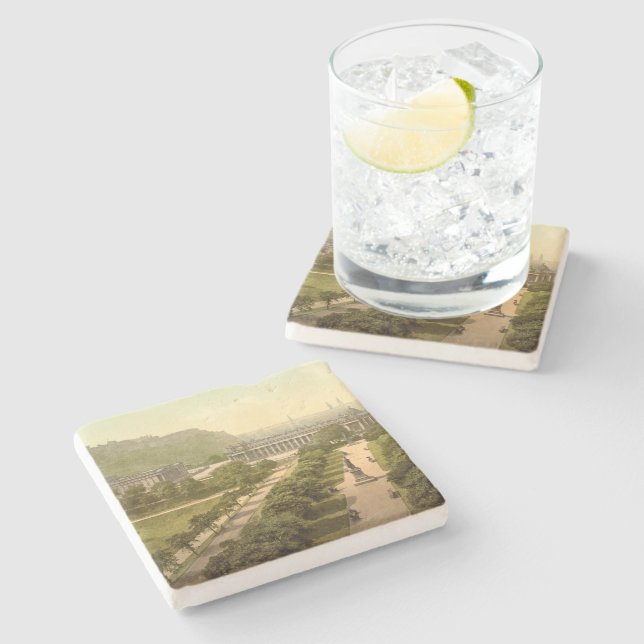 Princes Street I, Edinburgh, Scotland Stone Coaster (Side)