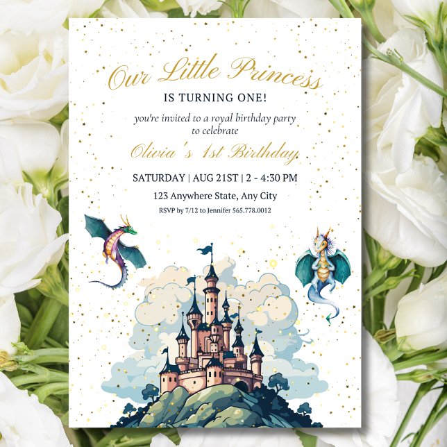 Princess 1st Birthday Invitation, Princess Party Invitation (Creator Uploaded)