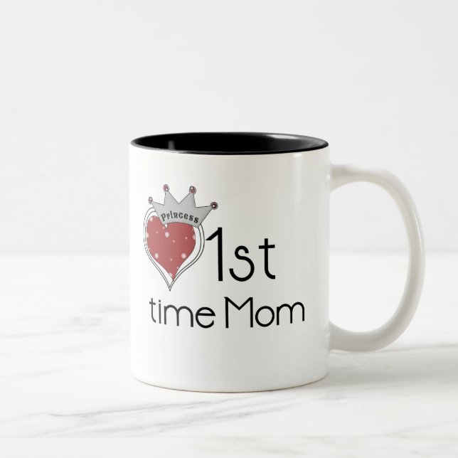 Princess 1st Time Mom Two-Tone Coffee Mug (Right)