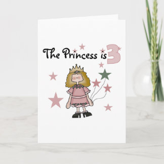 Princess 3rd Birthday Tshirts and Gifts Card