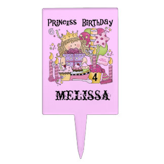 Princess 4th Birthday Cake Topper