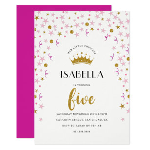 5th birthday invitations zazzle