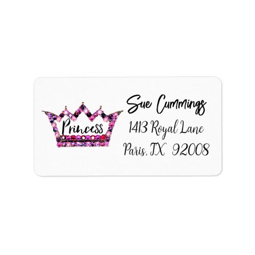 Princess Address Label