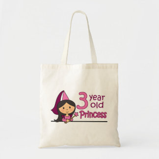 Princess Age 3 Tote Bag