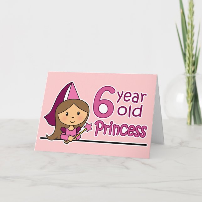Princess Age 6 Card (Front)