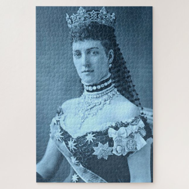 Princess Alexandra of Denmark in blue Jigsaw Puzzle (Vertical)