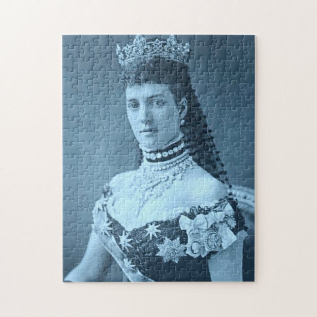Princess Alexandra of Denmark in blue Jigsaw Puzzle (Vertical)