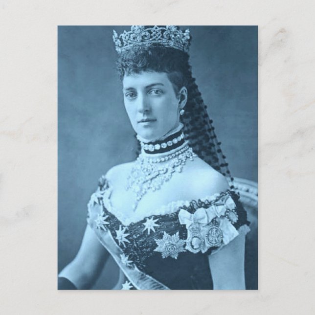 Princess Alexandra of Denmark in blue Postcard (Front)