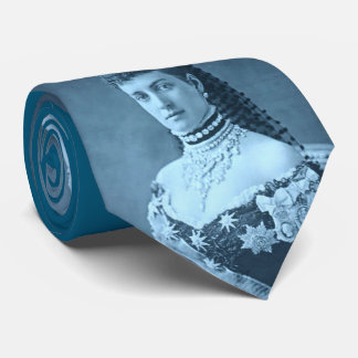 Princess Alexandra of Denmark in blue print Neck Tie