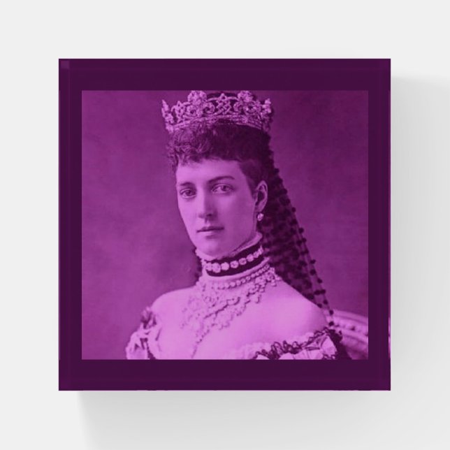 Princess Alexandra of Denmark in lavender Paperweight (Front)