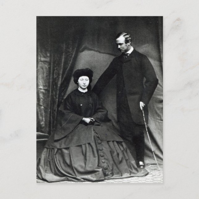 Princess Alice and Prince Ludwig of Hesse, 1860 Postcard (Front)