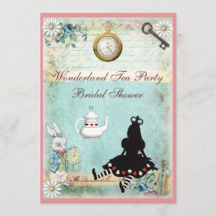 Princess Alice in Wonderland Bridal Shower Invitation