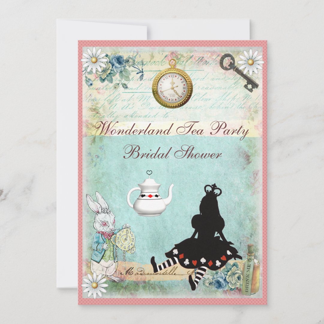 Princess Alice in Wonderland Bridal Shower Invitation Zazzle