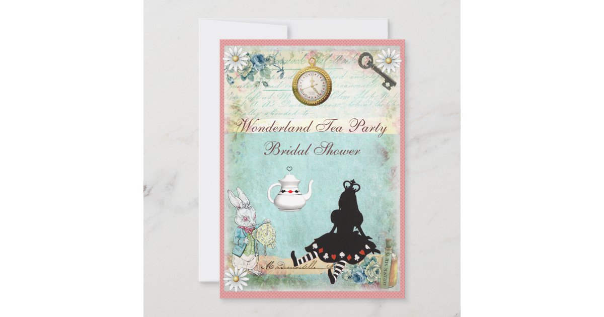 Princess Alice in Wonderland Bridal Shower Invitation Zazzle