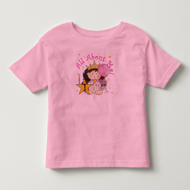 Princess All About Me 1st Birthday Tshirts (Front)