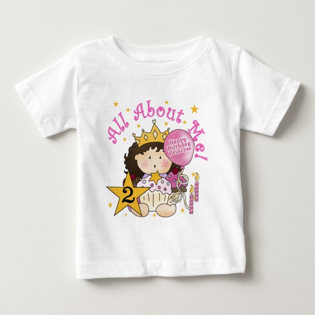 Princess All About Me 2nd Birthday Baby T-Shirt (Front)