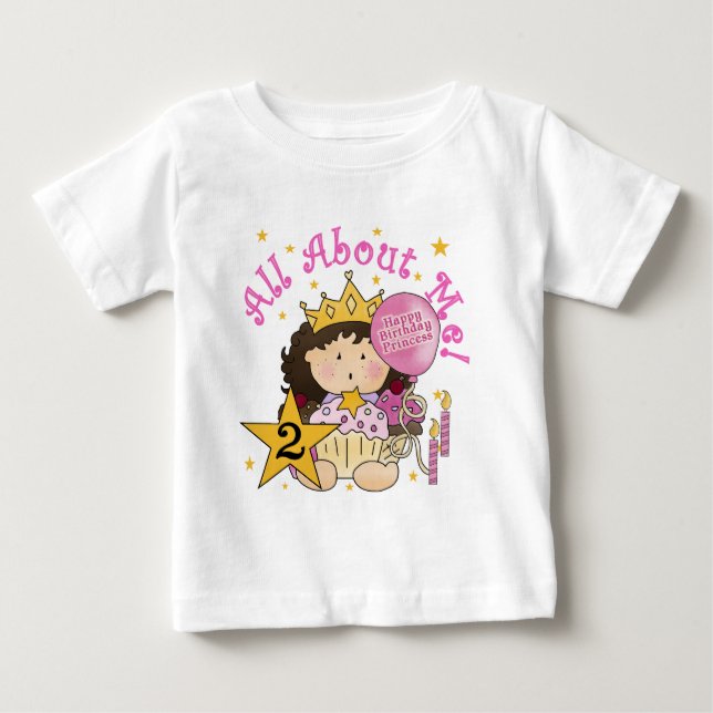 Princess All About Me 2nd Birthday Baby T-Shirt (Front)