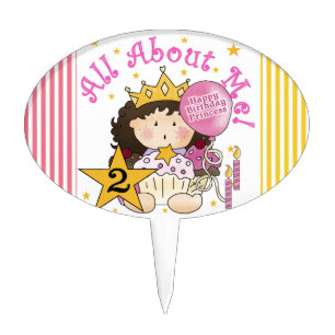 Princess All About Me 2nd Birthday Cake Topper