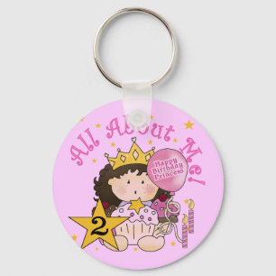 Princess All About Me 2nd Birthday Keychain