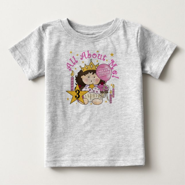 Princess All About Me 3rd Birthday Tshirts (Front)