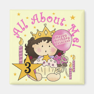 Princess All About Me 3rd Birthday Tshirts Magnet