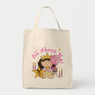 Princess All About Me 4th Birthday Tshirts Tote Bag