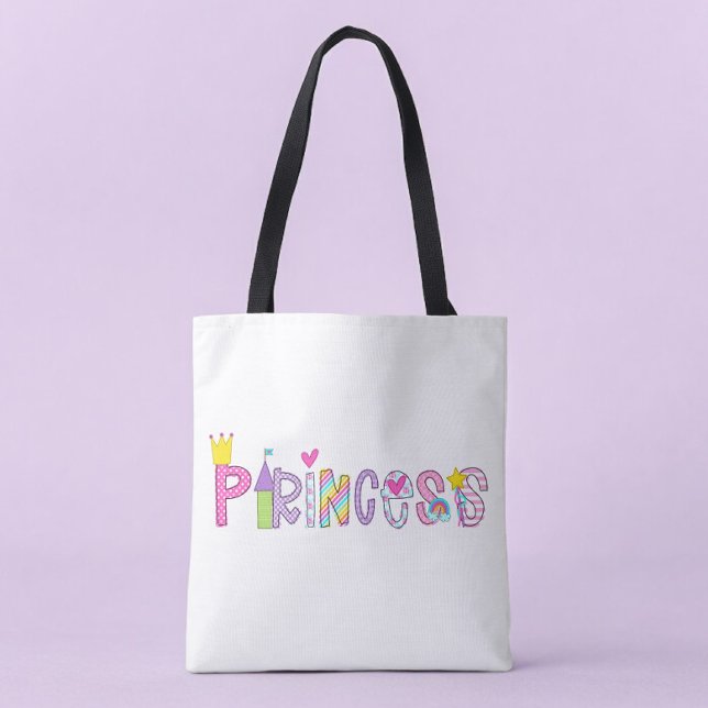 Princess Alphabet Bright Colorful  Tote Bag (Creator Uploaded)