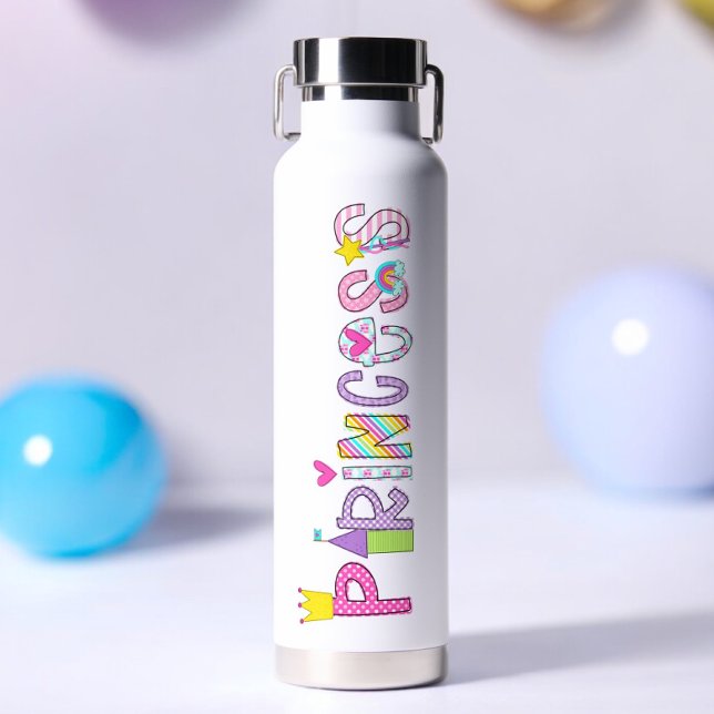 Princess Alphabet Colorful  Water Bottle (Creator Uploaded)