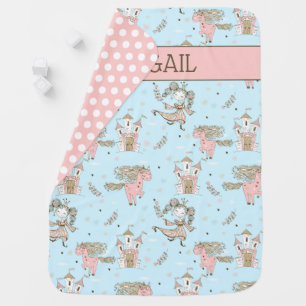 Princess and a Unicorn Baby Blanket