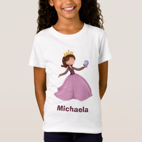 Princess and butterfly personalized girl T_Shirt