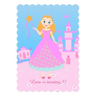Princess and Castle Birthday Party Invitation