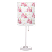 Princess And Castle Pink Girls Nursery Table Lamp (Left)
