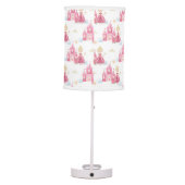 Princess And Castle Pink Girls Nursery Table Lamp (Back)