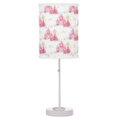 Princess And Castle Pink Girls Nursery Table Lamp (Front)