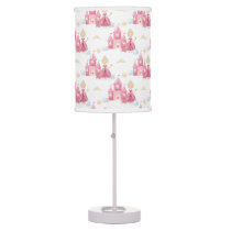 Princess And Castle Pink Girls Nursery Table Lamp