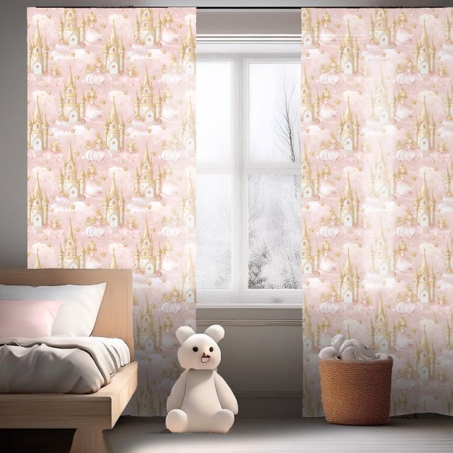  Princess and Castle Pink ID1053 Sheer Curtains (Creator Uploaded)