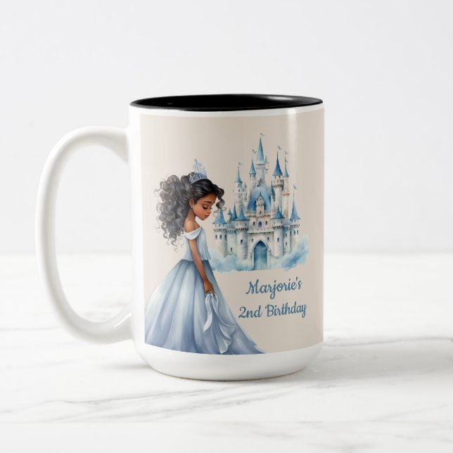 Princess and Castle Two-Tone Coffee Mug (Left)