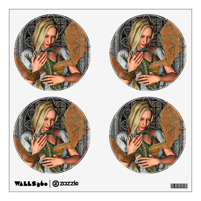 Princess and Dragon Wall Sticker (Front)