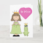 Princess and Frog Valentine Greeting Card