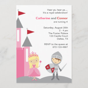 Princess and Knight Invitations