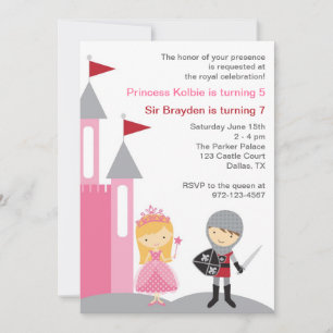 Princess and Knight Invitations