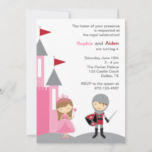 Princess and Knight Invitations