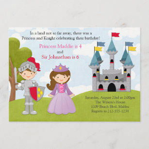 Princess And Knight Party Invitations Zazzle