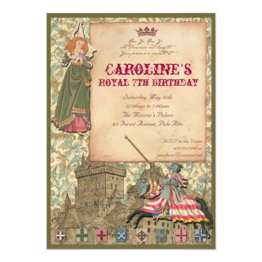 Princess and Knight Party Invitation Zazzle