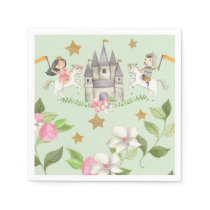 Princess and Knight party, Princess, kids Birthday Napkins