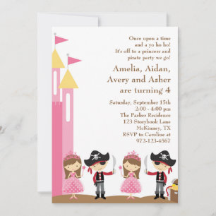 Princess and Pirate Invitation