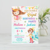 Princess and Prince birthday invitation Royal part (Standing Front)