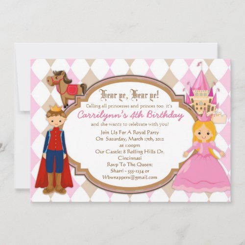 Princess and Prince _ Birthday Party Invitations